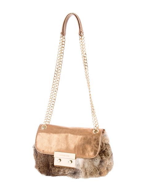 michael kors fox fur bag|Wool Melton Faux Fur Stole .